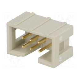 1 pcs x HARTING - 9185067324 - Socket, IDC, male, PIN: 6, straight, THT, 1.27mm, Contacts ph: 2.54mm