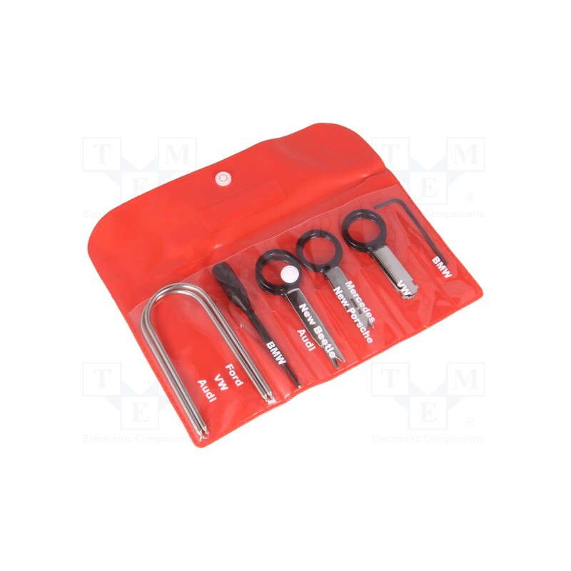 1 set x 4CARMEDIA - KLUCZ-65.229 - Radio release key, Audi,BMW,Ford,Mercedes,Porsche,VW,Škoda