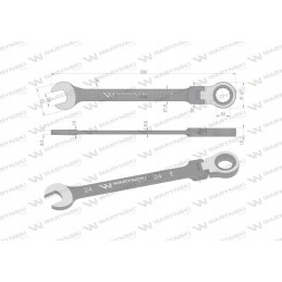 24 mm open-end wrench with 72 teeth ratchet
