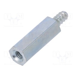 10 pcs x DREMEC - 224ST2.9X15 - Screwed spacer sleeve, 15mm, Int.thread: M3, Ext.thread: ST2,9