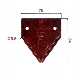 Serrated scythe knife 84x76x2 7mm john deere