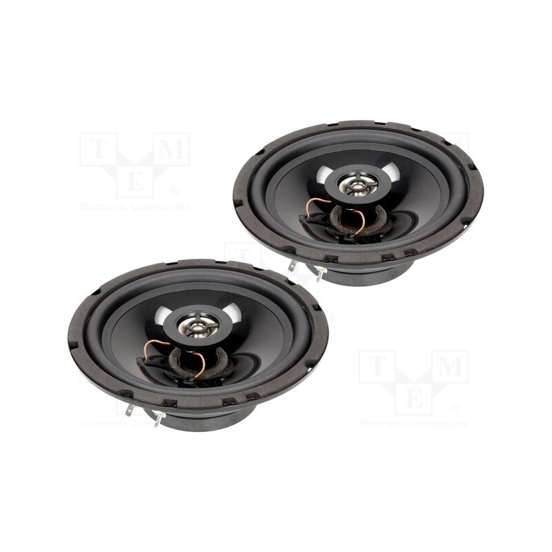 1 set x CL ITALIA - CL-018165 - Car loudspeakers, two-way, 165mm, 120W, 65÷20000Hz, 4Ω, 90dB, 2pcs.