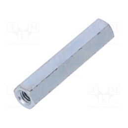 10 pcs x DREMEC - 126X35 - Screwed spacer sleeve, 35mm, Int.thread: M4, hexagonal, steel