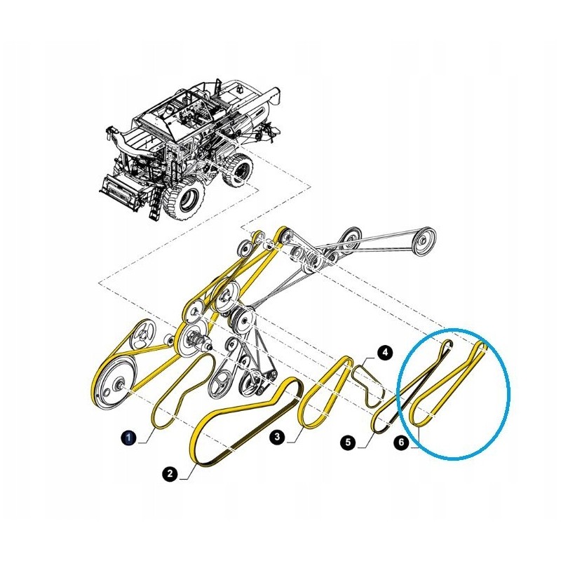 New Holland CX 84057914 running belt