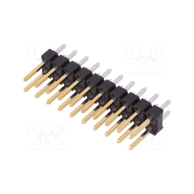 1 pcs x Amphenol Communications Solutions - 77313-818-20LF - Pin header, pin strips, BERGSTIK, male, PIN: 20, straight, 2.54mm