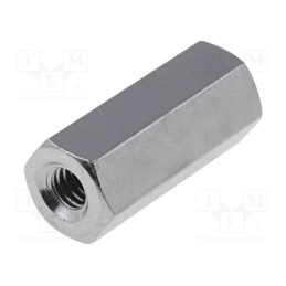 10 pcs x DREMEC - 112X12 - Screwed spacer sleeve, 12mm, Int.thread: M2,5, hexagonal, brass