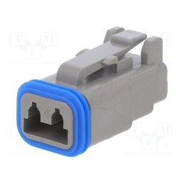 1 pcs x BULGIN - PX0100S02GY - Connector: wire-wire, PX0, female, plug, for cable, PIN: 2, grey