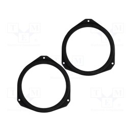 1 set x BASSER - DMFIAT05 - Spacer ring, MDF, 165mm, Fiat, impregnated, 2pcs.