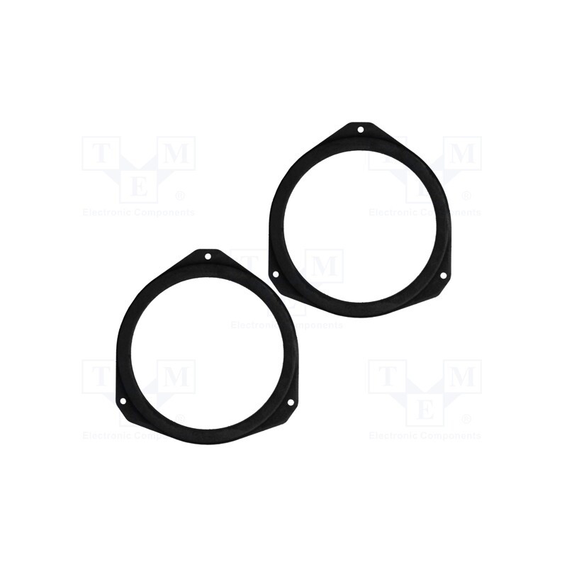 1 set x BASSER - DMFIAT05 - Spacer ring, MDF, 165mm, Fiat, impregnated, 2pcs.