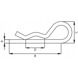 Cl2ekr straight spring cotter pin 44 x 17 5 x 2