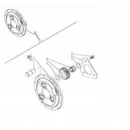 Satellite wreath new holland case 47603066 original