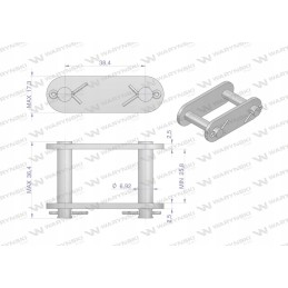 Chain lock 38 4r Warynski 5 in z38 4r