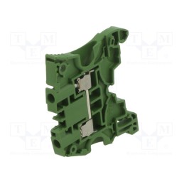 1 pcs x TE Connectivity - ZS4-GN 1SNK505061R0000 - Splice terminal: rail, 0.2÷4mm2, ways: 1, terminals: 2, green, SNK