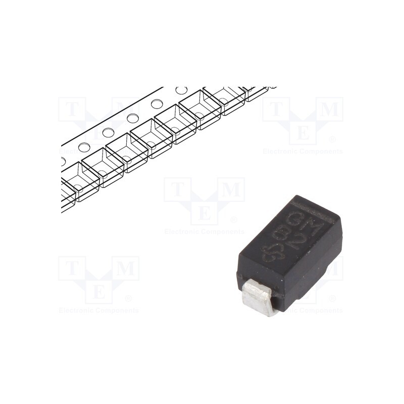 1 pcs x VISHAY - GF1M-E3/67A - Diode: rectifying, SMD, 1kV, 1A, DO214BA, Ufmax: 1.2V, Ifsm: 30A