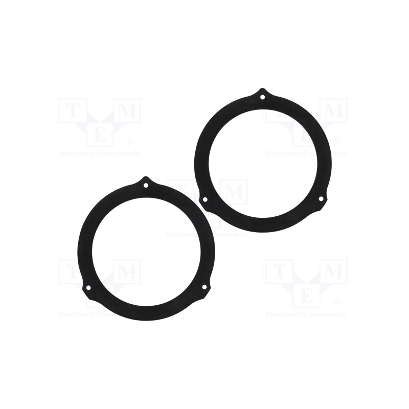 1 set x BASSER - DMFORD03 - Spacer ring, MDF, 165mm, Ford, impregnated, 2pcs.