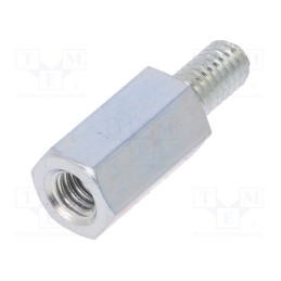 10 pcs x DREMEC - 226X12 - Screwed spacer sleeve, 12mm, Int.thread: M4, Ext.thread: M4, steel