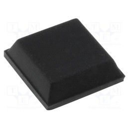 10 pcs x FIX&FASTEN - FIX-SF-009 - Self-adhesive foot, black, rubber, A: 12.5mm, B: 9.5mm, C: 4mm