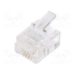1 pcs x ENCITECH - RJ126P4CR - Plug, RJ12, PIN: 4, Layout: 6p4c, for cable, IDC,crimped