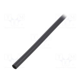 1 m x RADPOL - WRDCC600020001003KC1 - Heat shrink sleeve, thin walled,glued, 3: 1, 6mm, L: 1m, black
