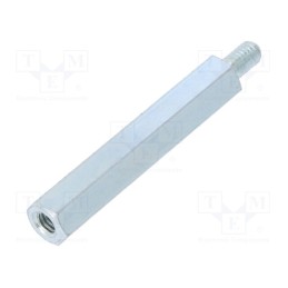 10 pcs x DREMEC - 226X40 - Screwed spacer sleeve, 40mm, Int.thread: M4, Ext.thread: M4, steel