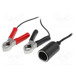1 pcs x SCI - A13-40A23A1 - Car lighter socket, battery clamps,leads 500mm, 5A, black