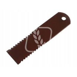 Toothed forage harvester knife 195x50x3mm fi 12mm 060030