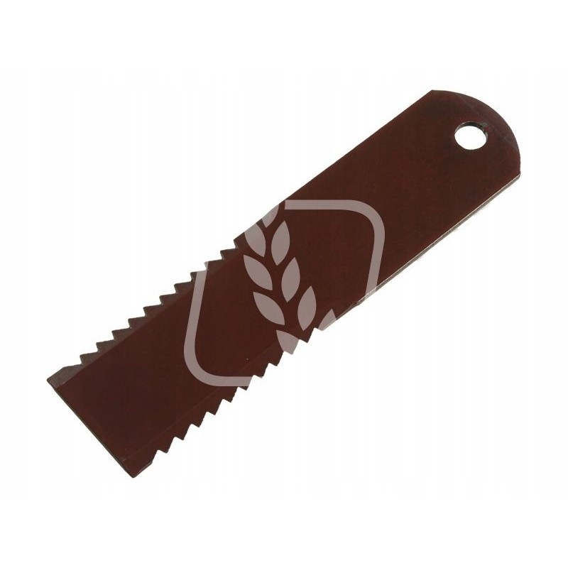 Toothed forage harvester knife 195x50x3mm fi 12mm 060030
