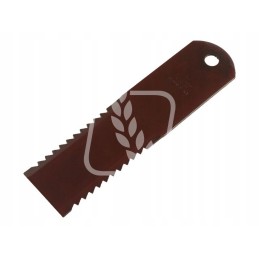 Toothed forage harvester knife 195x50x3mm fi 12mm 060030