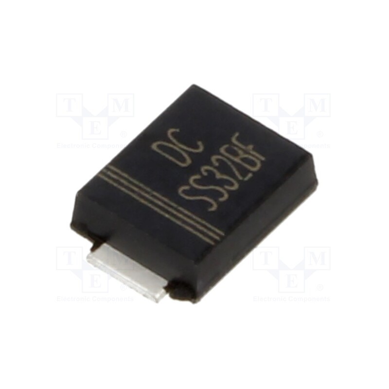 10 pcs x DC COMPONENTS - SS32BF - Diode: Schottky rectifying, SMD, 20V, 3A, SMB flat,