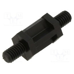 10 pcs x DREMEC - 487X12 - Screwed spacer sleeve, hexagonal, polyamide, M4, L: 12mm, black