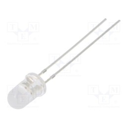 1 pcs x OPTOSUPPLY - OSOOP251A5A - LED, 5mm, orange, 1560÷2180mcd, 100°, Front: convex, 2.1÷2.6V