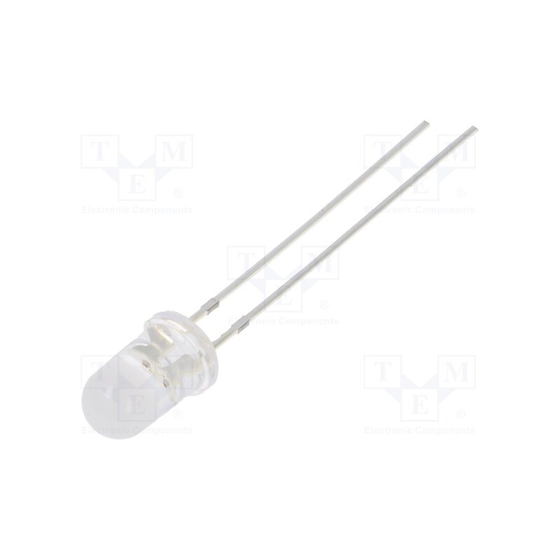 1 pcs x OPTOSUPPLY - OSOOP251A5A - LED, 5mm, orange, 1560÷2180mcd, 100°, Front: convex, 2.1÷2.6V