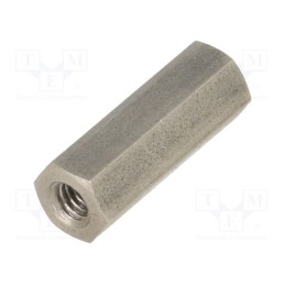 10 pcs x DREMEC - 146X20 - Screwed spacer sleeve, 20mm, Int.thread: M4, hexagonal