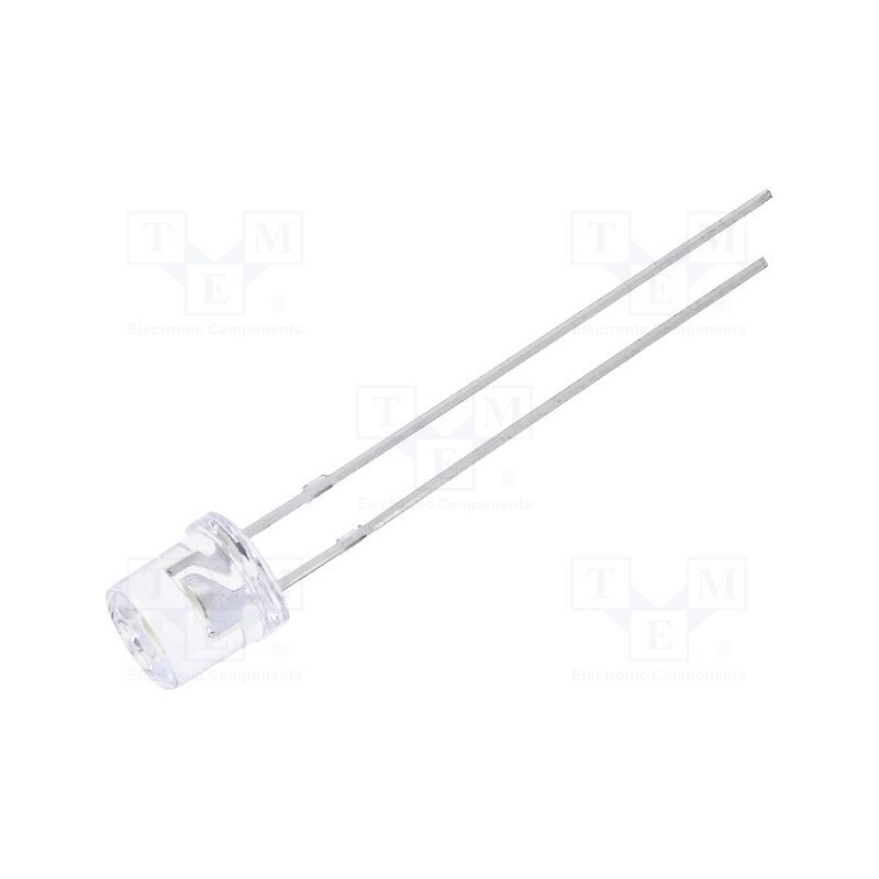 1 pcs x OPTOSUPPLY - OSPW53E1A-MN - LED, 5mm, white cold, 1560÷3000mcd, 140°, Front: flat, 2.8÷4V