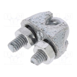 10 pcs x DROMET - ZL.3 - Rope clamp wire, steel, for rope, Ørope: 3mm, zinc, DIN 741