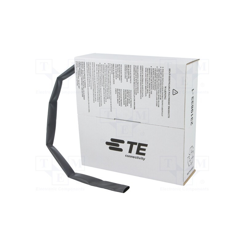 1 pcs x TE Connectivity - RNF-3000-R-12/4-0 - Heat shrink sleeve, glueless, 3: 1, 12mm, L: 5m, black, polyolefine