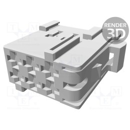 1 pcs x TE Connectivity - 1-965640-2 - Connector: wire-wire, JPT, female, plug, for cable, PIN: 6, brown