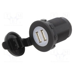 1 pcs x SCI - A13-194B2-BB3 - USB power supply, USB A socket x2, Sup.volt: 12÷24VDC, 5V/2.4A