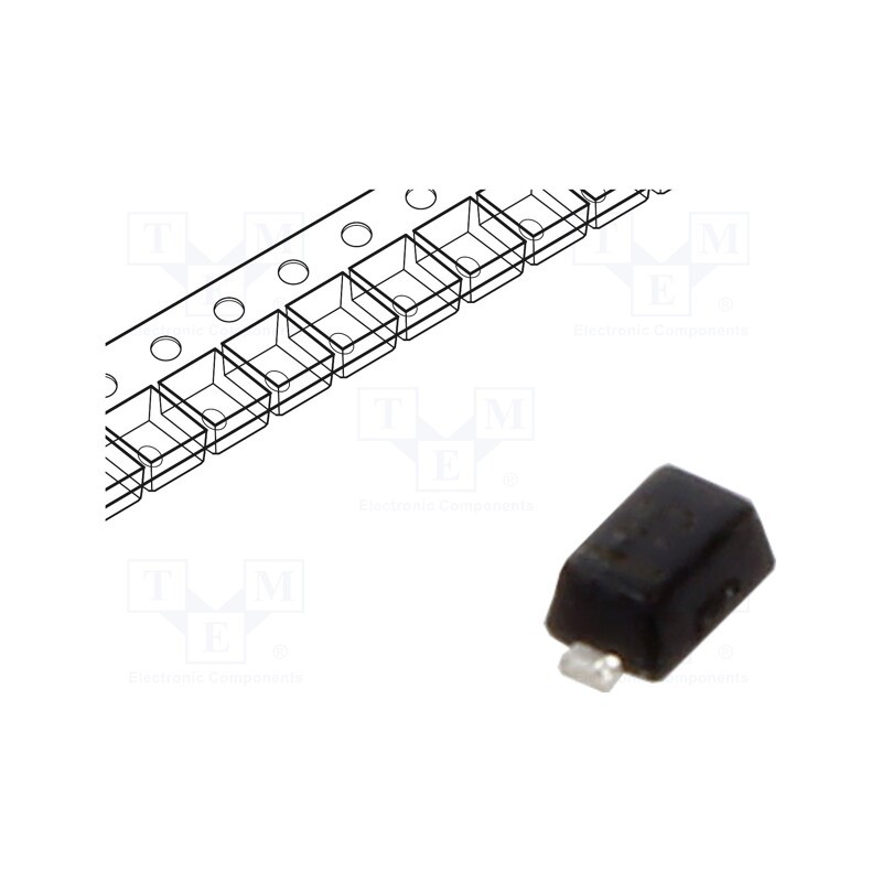 25 pcs x MICRO COMMERCIAL COMPONENTS - 1N4448X-TP - Diode: switching, SMD, 100V, 250mA, 4ns, SOD523, Ufmax: 1.25V