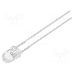 1 pcs x OPTOSUPPLY - OSW5DK4131A - LED, 4mm, white cold, 7000mcd, 30°, Front: convex, No.of term: 2