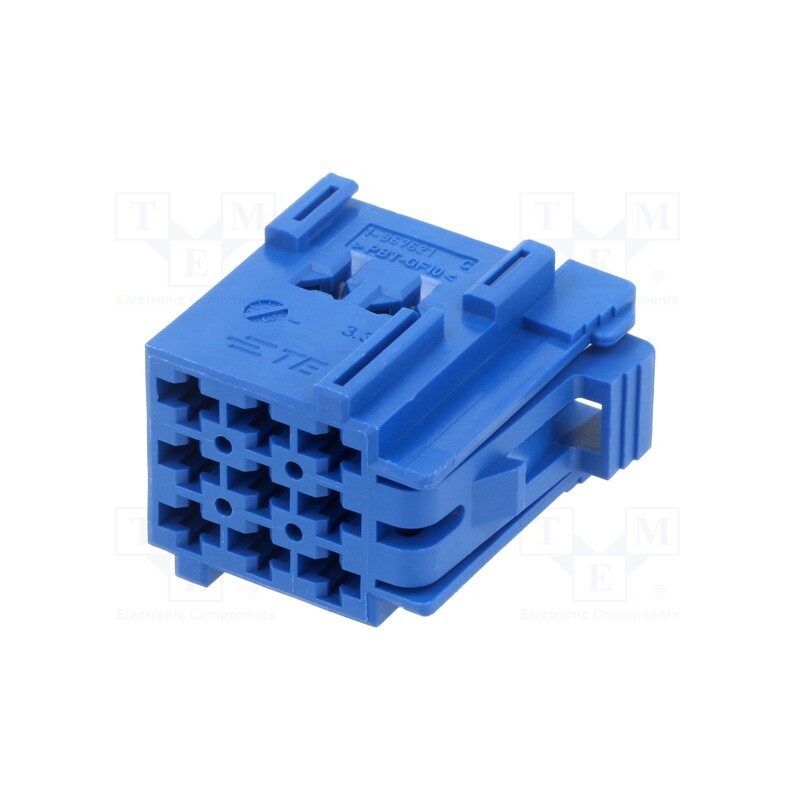 1 pcs x TE Connectivity - 1-967621-2 - Connector: automotive, JPT, female, plug, for cable, PIN: 9, blue