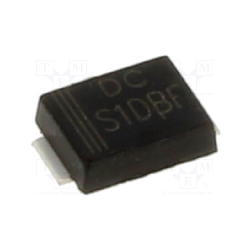 25 pcs x DC COMPONENTS - S1DBF - Diode: rectifying, SMD, 200V, 1A, SMB flat, Ufmax: 1.1V, Ifsm: 30A