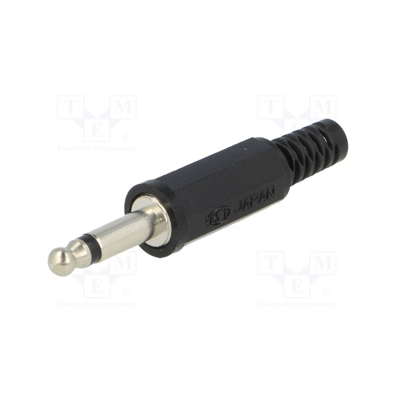 1 pcs x LUMBERG - KLS 2 SCHWARZ - Plug, Jack 3,5mm, male, mono,with strain relief, ways: 2, straight