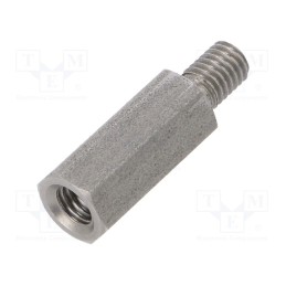 10 pcs x DREMEC - 248X18 - Screwed spacer sleeve, 18mm, Int.thread: M5, Ext.thread: M5