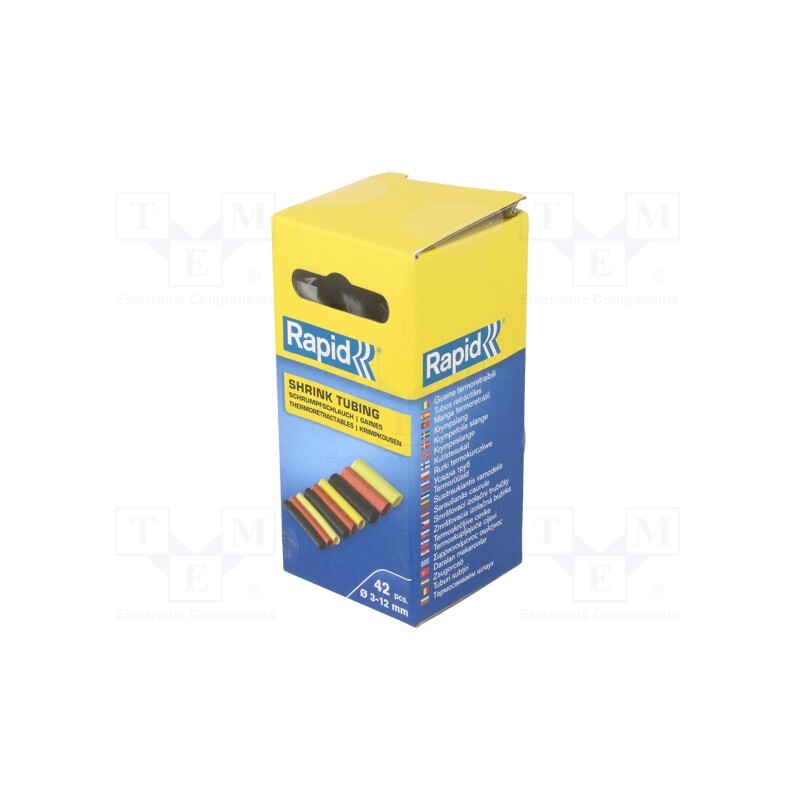 1 pcg x RAPID - 5000208 - Set of heat shrink sleeves, 2: 1, 36pcs.