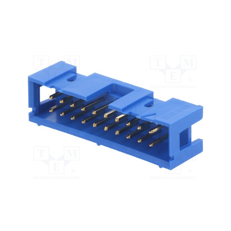 1 pcs x Amphenol Communications Solutions - 75869-304LF - Socket, IDC, male, PIN: 20, straight, THT, gold-plated, 2.54mm, blue