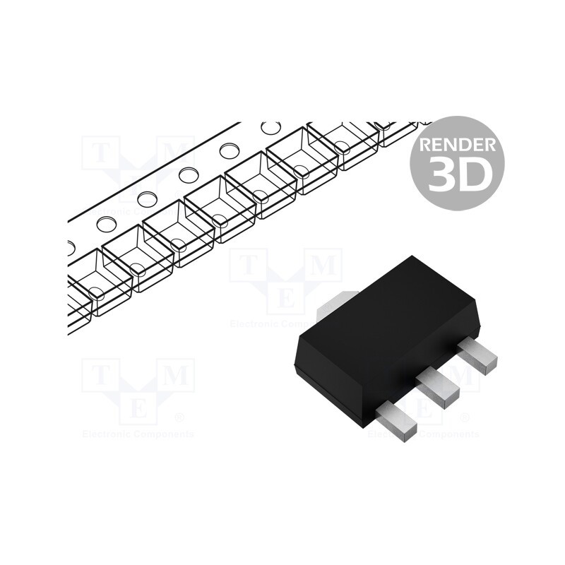 1 pcs x LUGUANG ELECTRONIC - 2SC4672 - Transistor: NPN, bipolar, 50V, 2A, 0.5W, SOT89