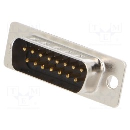 1 pcs x CONEC - 301A10029X - D-Sub, PIN: 15, male, for cable, soldering, 3A, Plating: gold flash