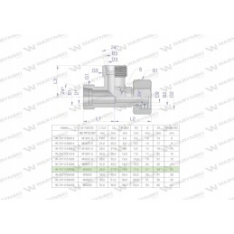 Hydraulic tee Niesym BBA M30x2 Warynski