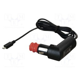 1 pcs x PRO CAR - USB power supply, USB micro plug, Inom: 2A, Sup.volt: 12÷24VDC